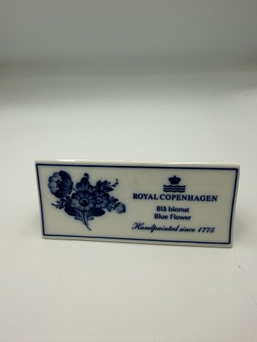 Royal Copenhagen blå blomst forhandler skilt