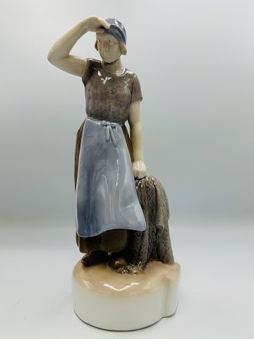 Bing og Grøndahl Figur - Kvinde med fiskenet