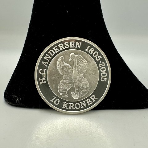 10 Kroner Erindringsmønt i sølv - 200-år H.C. Andersens fødsel.