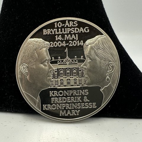Erindringsmedalje - kronprinsepars 10-års bryllupsdag.