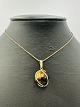 8 Karat Guld Vedhæng med Tigerøje sten