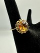 14 Karat Guld Ring med orange sten