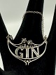 Gin Flaske Skilt i 925 Sølv
